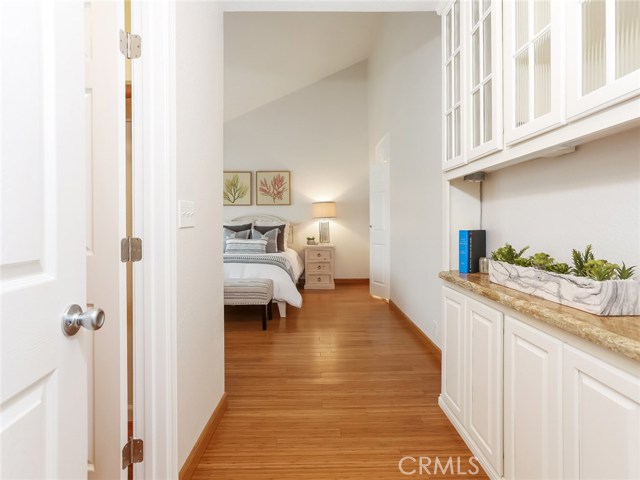 Entry to east side Master Suite with bamboo flooring