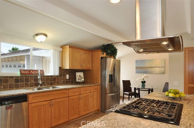 Remodeled Kitchen with City Light View and Dining Area