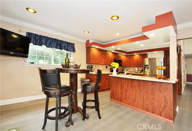 Family Room Dining Area is convenient to the Kitchen