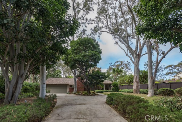 Extended driveway to front of house