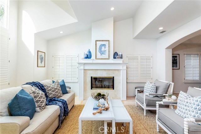 Living room with fireplace