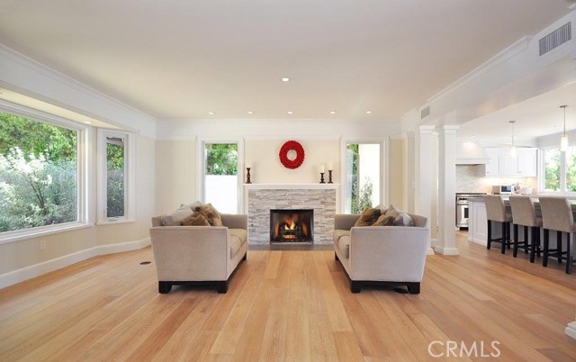 Living Room with Cozy Fireplace