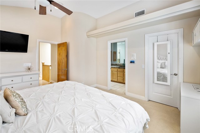 Master bedroom with walk in closet