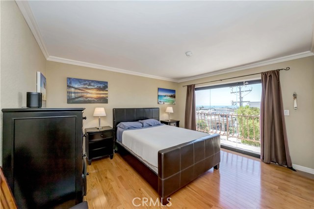 Master bedroom with balcony