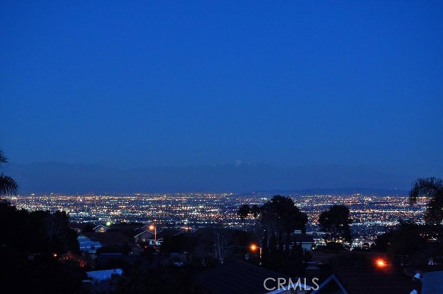 City Lights View from Upstairs Third Bedroom.