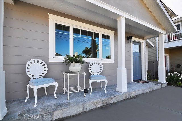 Front porch of the front house