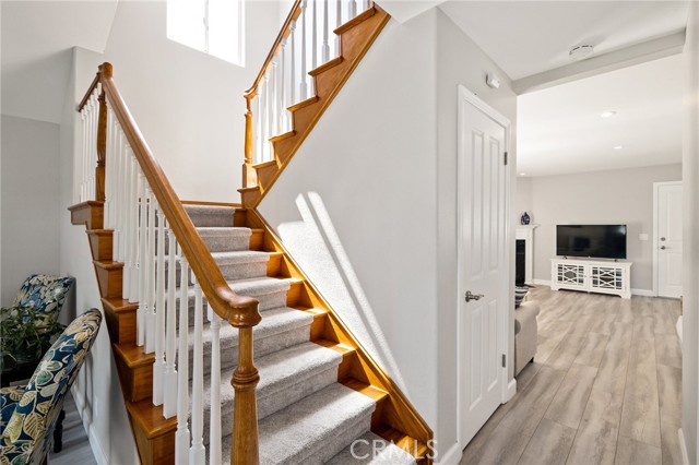 Foyer leading to family room