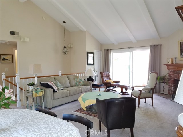 Living room looking east and towards stairs