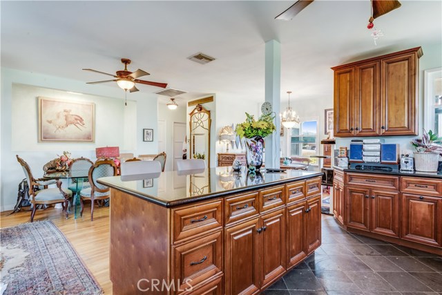 Remodeled kitchen with quartz counters.