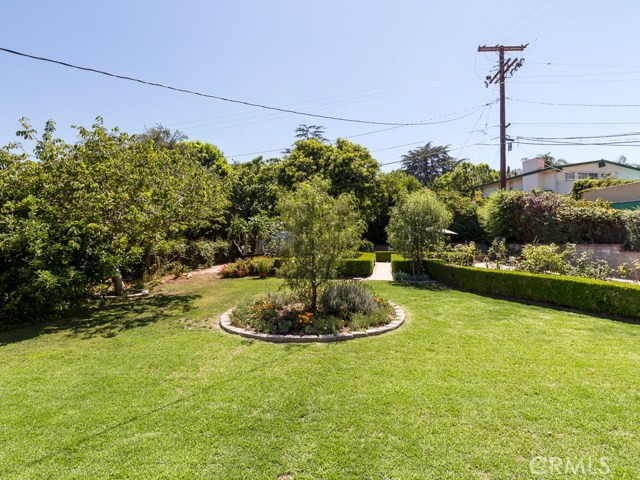 Center view of garden from back porch