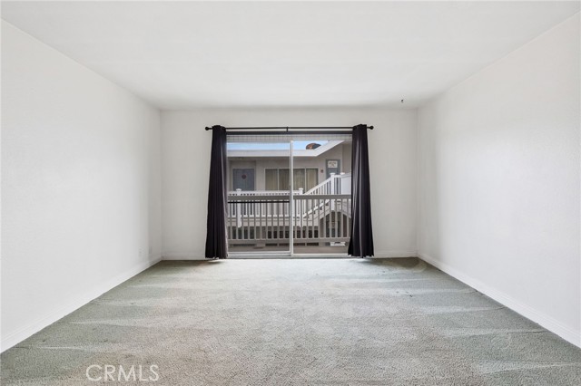 Living room looking towards balcony