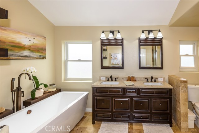 Second bathroom, totally redone with a designer flair!