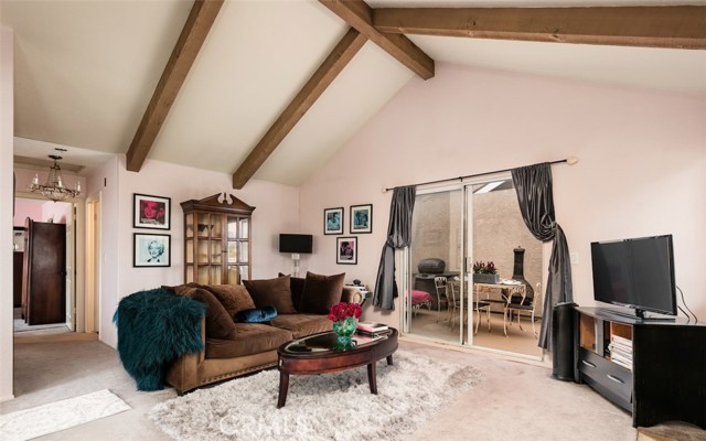 Vaulted ceilings in upper level living area and private, ocean view deck. Vaulted ceilings in upper level living area and private, ocean view deck.