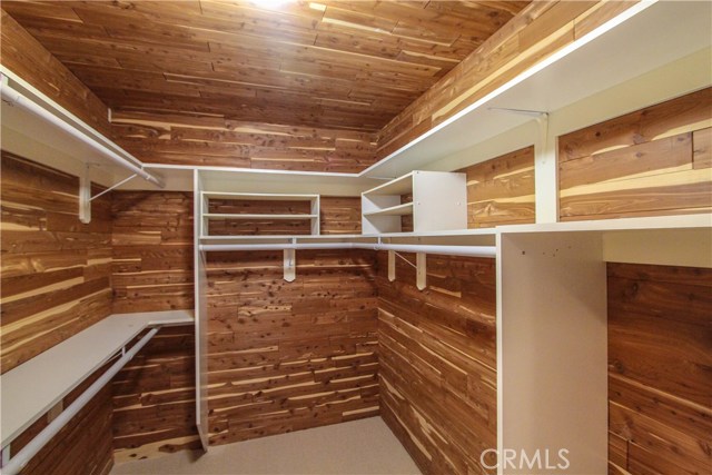 Cedar lined walk-in closet in Master Suite.