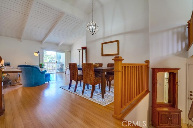 Living area and dining area looking south