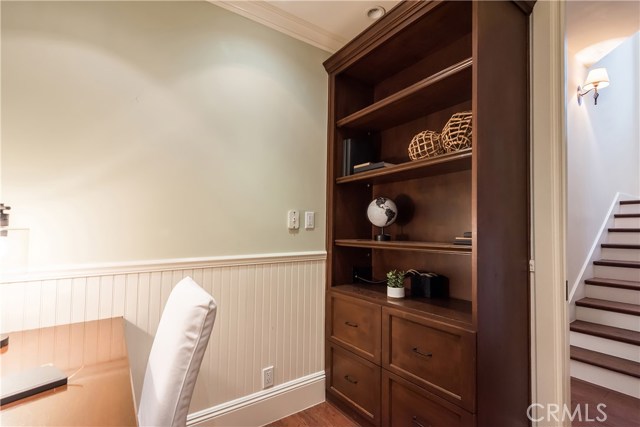 Private Office With Built-In Desk and Cabinetry