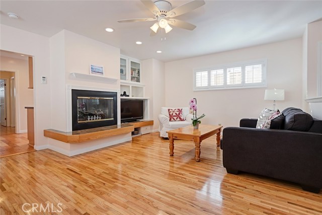 View of the living room, from the dining room