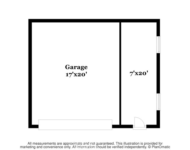 Garage and artist studio floor plan