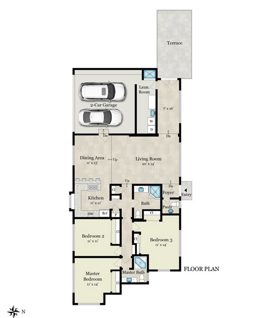 Here's the floorplan for the Front Home,  about 1800 sqft total living space