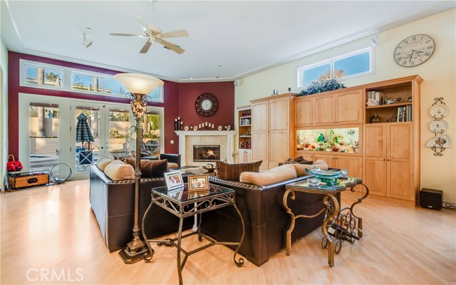 Family Room with Fireplace & Entertainment Set