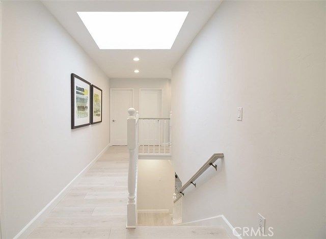 skylight above staircase