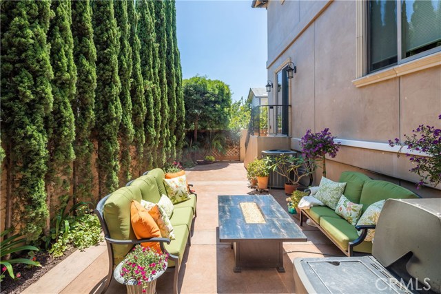 Private back patio. Plumbed with gas and room for a spa.