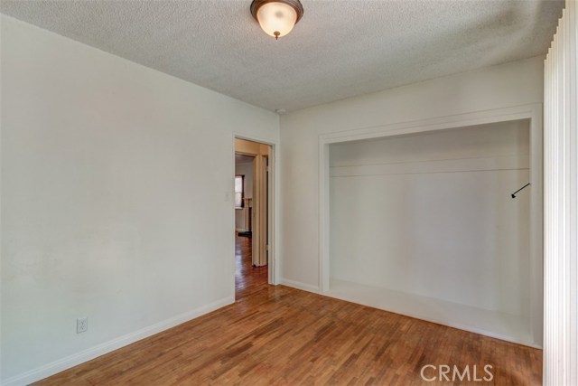 Master bedroom with view toward the hall