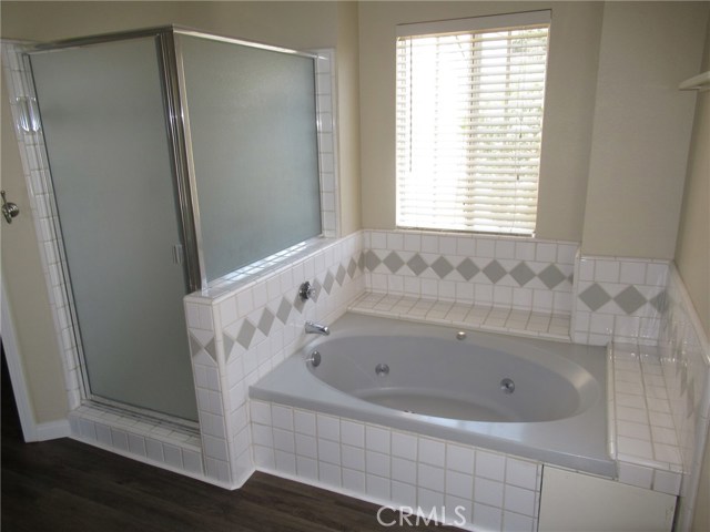 Master Bath with separate shower and Jacuzzi tub.