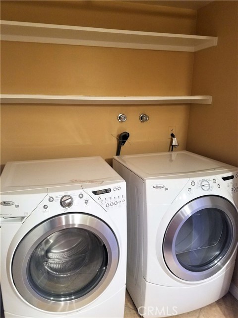 Laundry area in downstairs bathroom