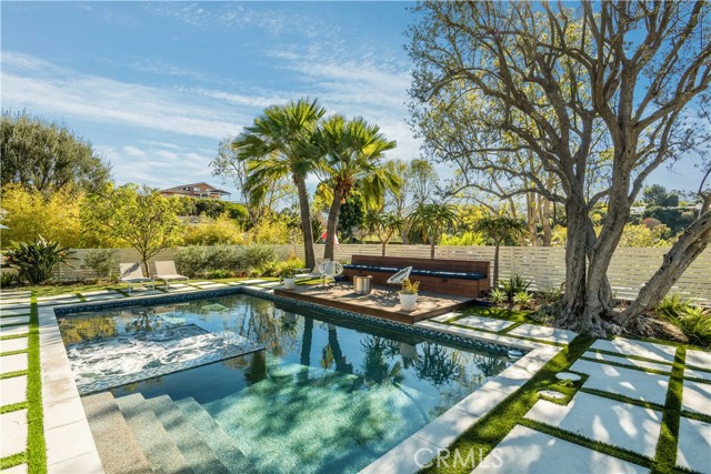 Uniquely designed pool and spa