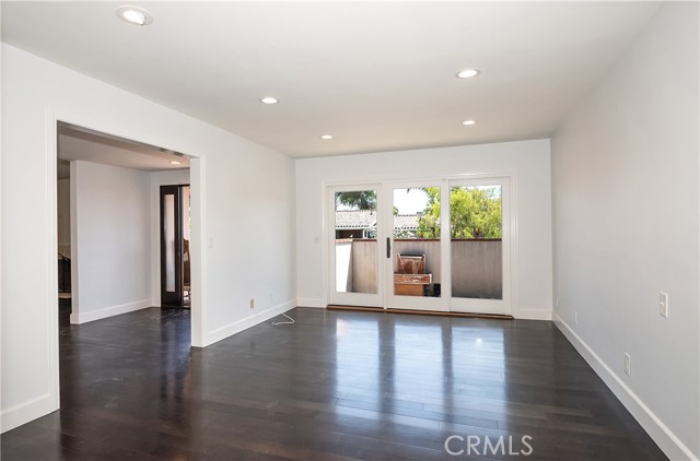 Family room has it's own private patio (facing Via Visalia) with bubbling fountain