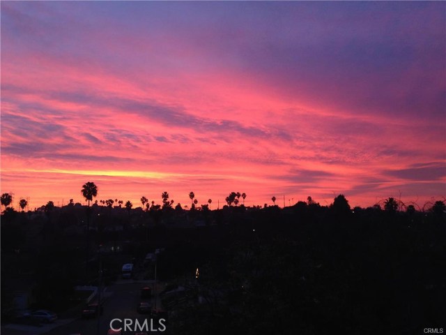 Fiery skies are beautiful from your patio!