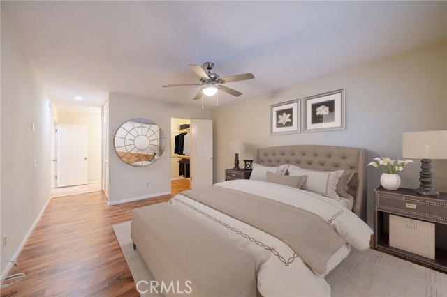 Master Suite with walk in closet and ensuite bathroom - Virtually staged.