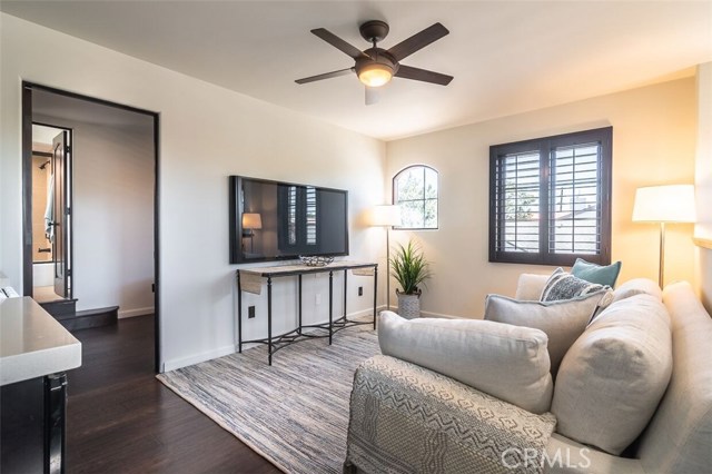 Living room of in-law unit above garage