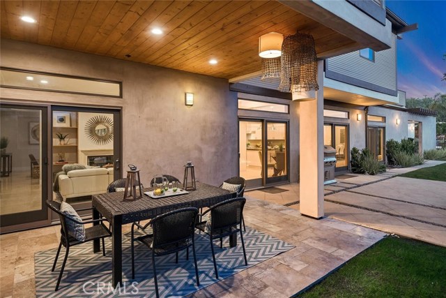 another view of the covered outdoor dining area