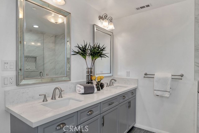 Beautiful Mirrors compliment the design of this gorgeous remodeled master bath. Beautiful Mirrors compliment the design of this gorgeous remodeled master bath.