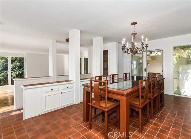 Spacious main level dining room.