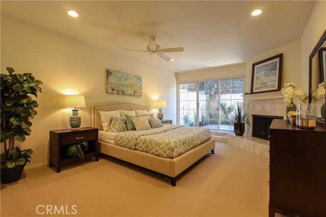Master suite on ground level opening to patio.