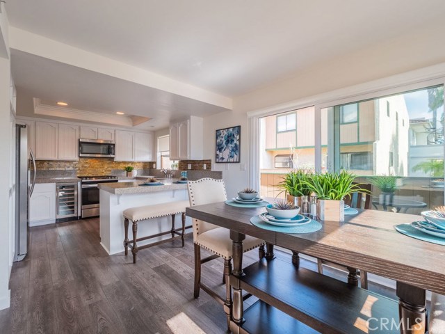 Dining area and kitchen