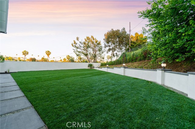 View of backyard from right hand side yard.