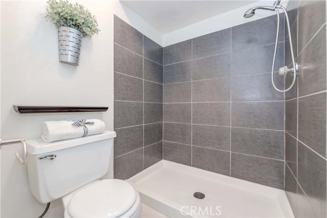 Remodeled 3/4 Bathroom located on mid-level of home for guests