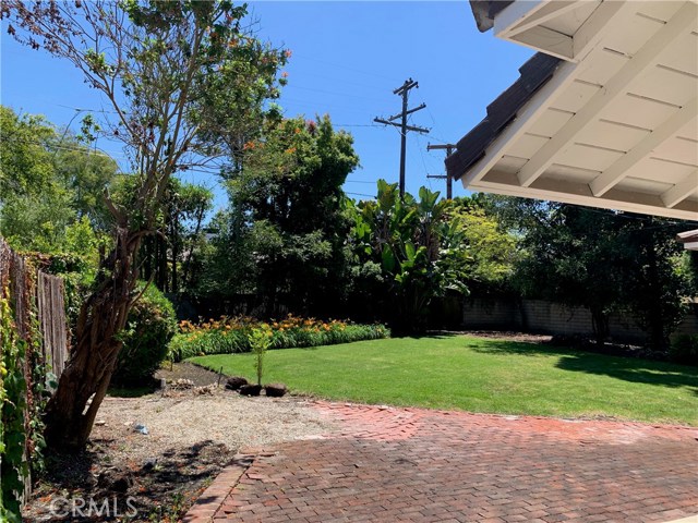 Backyard Area with Brick Patio