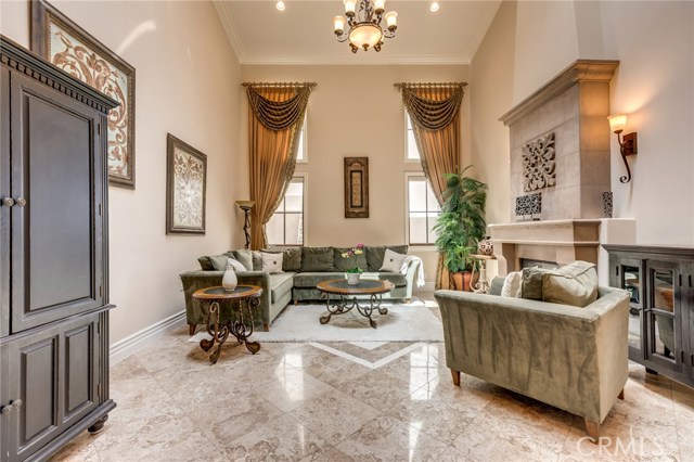 Formal Living room with gas fireplace