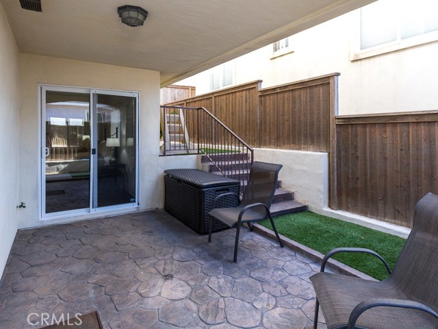 Covered patio off lower level bedroom