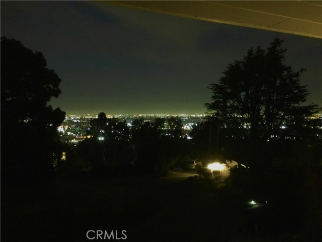 Night view of city from living room