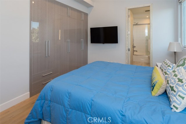 Bedroom has great space and storage