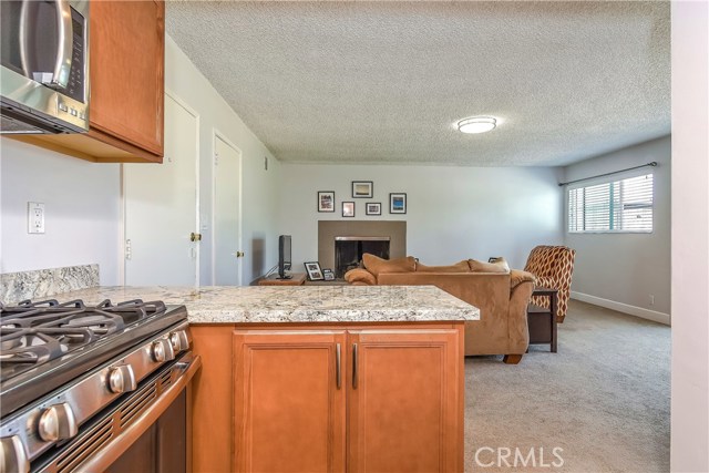 The bar counter kitchen overlooks the guest living room.  This is also a great family room or makes the perfect quarters for an older child