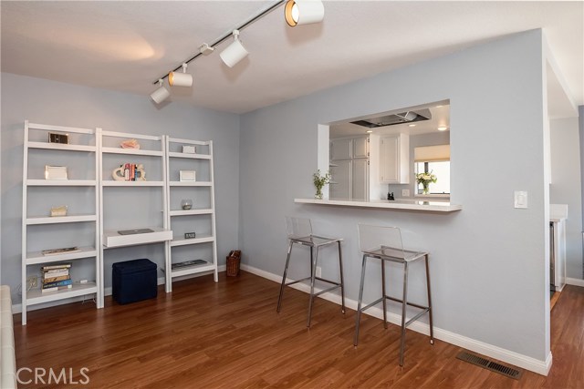 Great breakfast bar off of the tastefully remodeled kitchen!