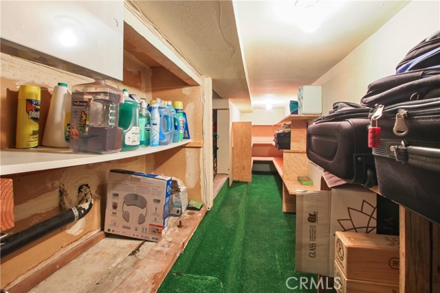 Large storage area behind garage. Large storage area behind garage.