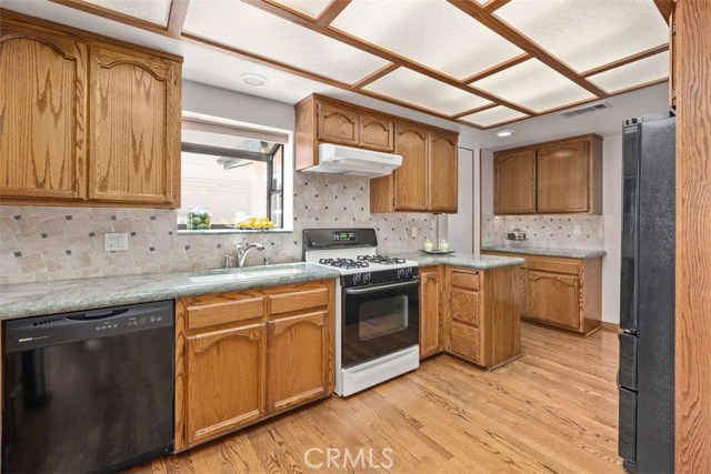 You'll never run out of counter space in this gourmet kitchen